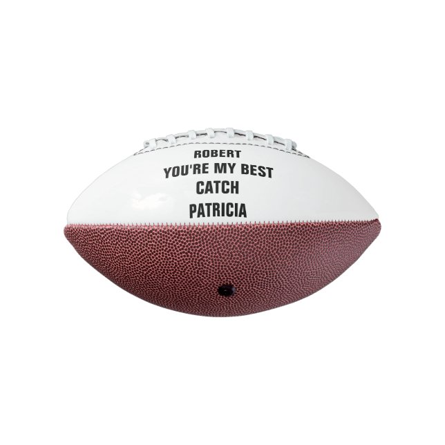 You're My Best Catch Custom Couple Names Football (Rotated 270)