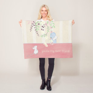 You're My Best Friend White Mice Custom Fleece Blanket