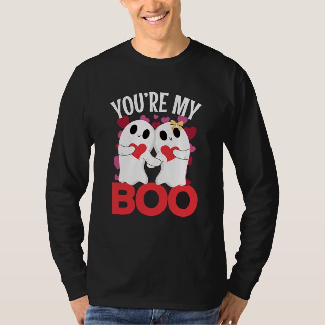 You're My Boo Ghost with heart for Valentine's Day T-Shirt (Front)