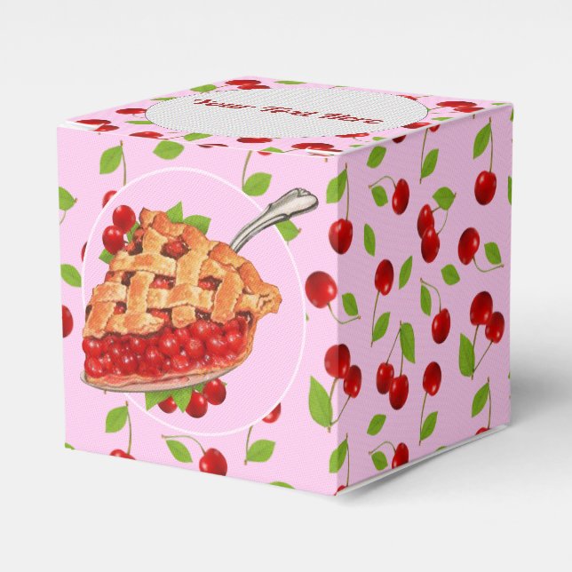 You're My Cherry Pie Favour Box (Front Side)