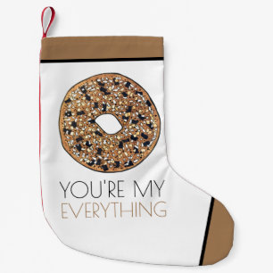 You're My Everything Bagel Breakfast Food Love Small Christmas Stocking