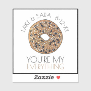 You're My Everything Bagel Foodie Wedding Favour