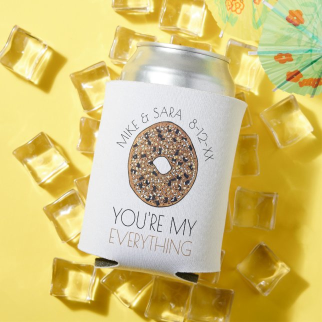 You're My Everything Bagel Wedding Engagement Can Cooler (In Situ Summer)