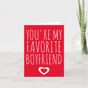 You're My Favourite Boyfriend Thank You Card