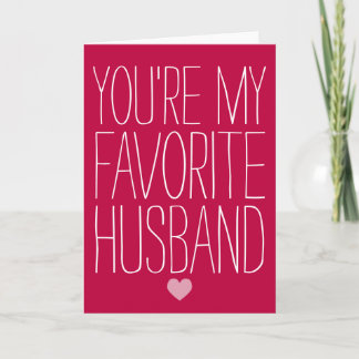 You're My Favourite Husband Funny Valentine's Day Holiday Card