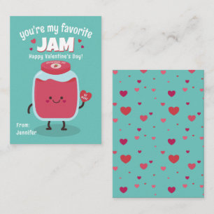 You're My Favourite Jam Classroom Valentine's Day Card