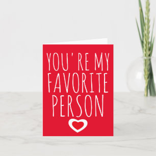 You're My Favourite Person Thank You Card
