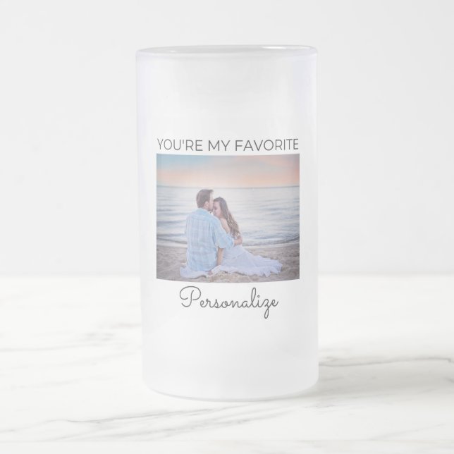 You're My Favourite Personalised Frosted Mug (Center)