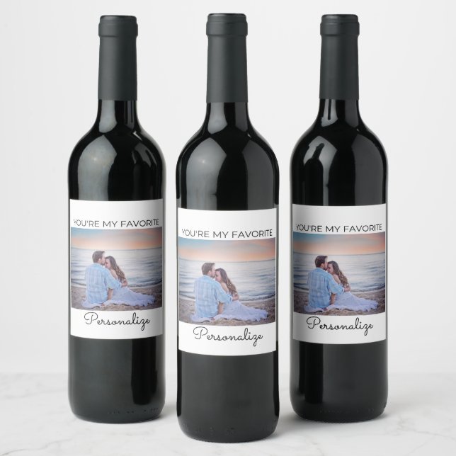 You're My Favourite Personalised Wine Bottle Label (Bottles)