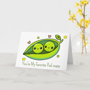 You're My Favourite Pod-mate Peas Card