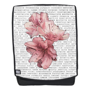 You're My Inspiration Words Typography Pink Flower Backpack