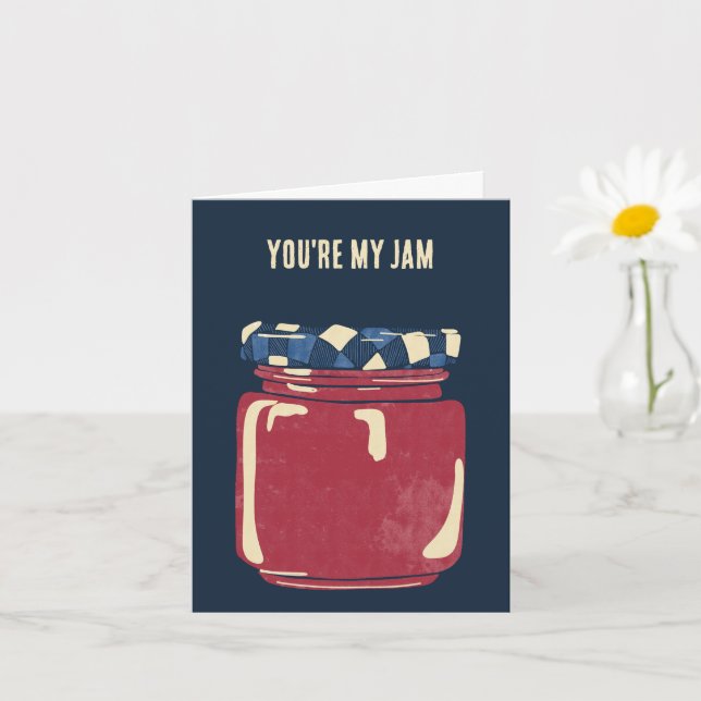 You're my Jam Customisable Anniversary Card (Small Plant)