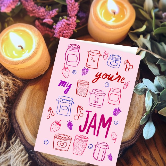 YOURE MY JAM Cute Jars Illustration Valentines Day Card (YOURE MY JAM Cute Jars Illustration Valentines Day Card
)