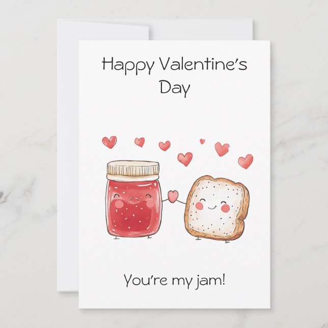 You're My Jam!" – Cute & Punny Valentine’s Day  Card (Front)