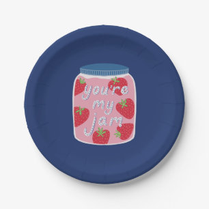 You're My Jam Love Quote Paper Plate