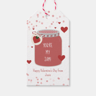 You're My Jam Strawberry Valentine's Day Gift Tags