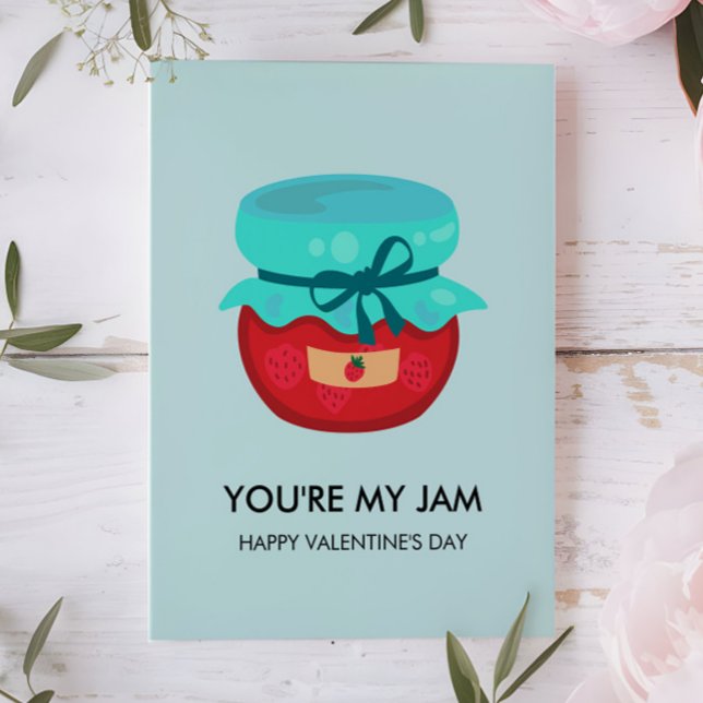 You're My Jam Valentine, Kids School Classroom Card (Creator Uploaded)
