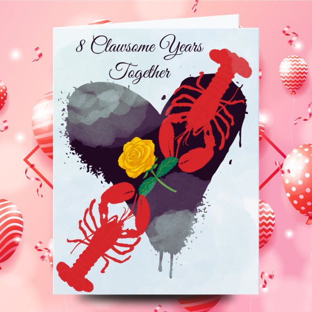 You're My Lobster – Funny 8 Year Anniversary Card (Creator Uploaded)