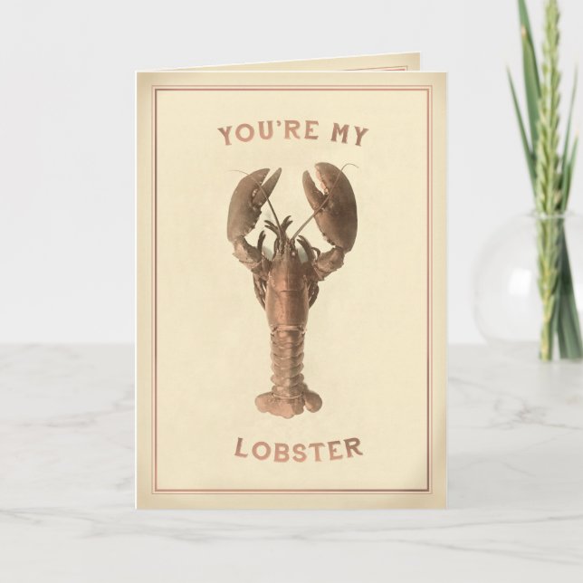 You're My Lobster Greetings Card (Front)