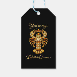 You're My Lobster Queen Bejewelled Diamond Luxury Gift Tags