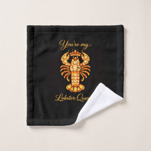 You're My Lobster Queen Bejewelled Diamond Luxury Wash Cloth