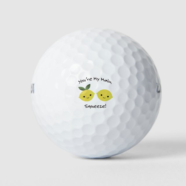 You're My Main Squeeze Lemons Golf Balls (Front)