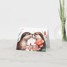 You're My Otter Half Otter Kissing Valentine