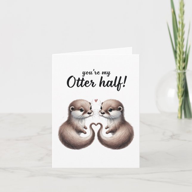 You're My Otter Half  Thank You Card (Front)