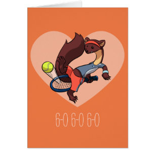 You're My Perfect Match Tennis Pine Marten Cartoon