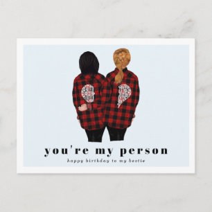 You're My Person Best Friend Birthday Postcard