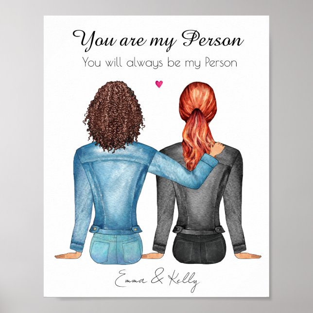 You're my person, Friendship Print, Gift For Best  Poster (Front)