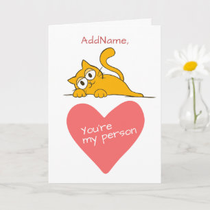 Youre My Person I Love You Custom Name Greeting Card