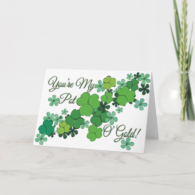 You're My Pot O' Gold St Patrick's Love Card (Front)