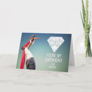 You're My Superhero Dad Father's Day Photo Card