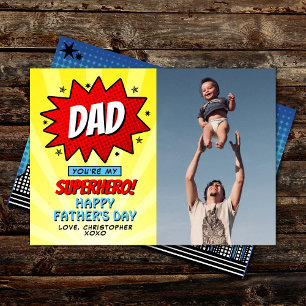 You're My Superhero Dad Father's Day Photo Card