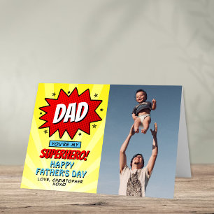 You're My Superhero Dad Father's Day Photo Card