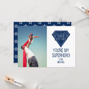 You're My Superhero Dad Father's Day Photo Card