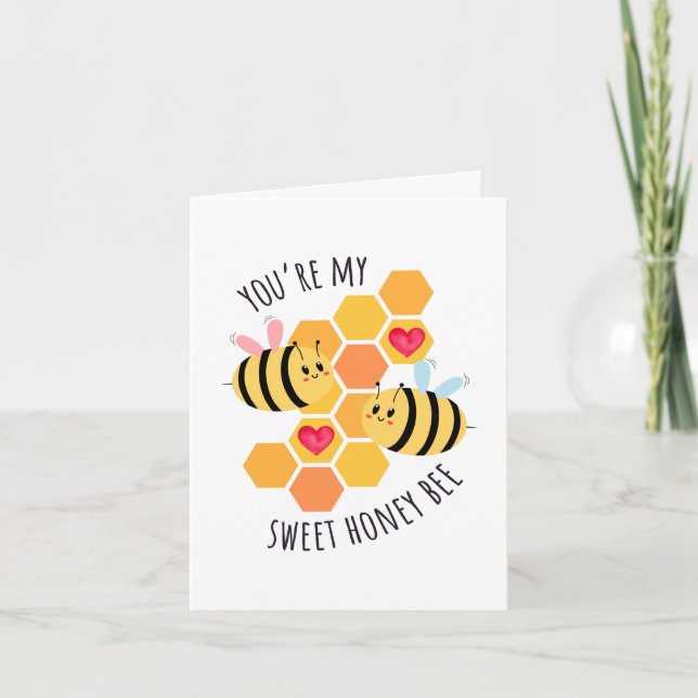 You're My Sweet Honey Bee Greeting Card (Front)