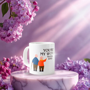 You're My World Mam & Dad – Heartfelt Family Love  Large Coffee Mug