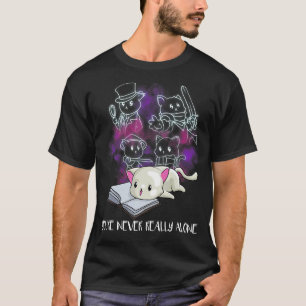 You're Never Really Alone Nerd Cats Book Reader T-Shirt