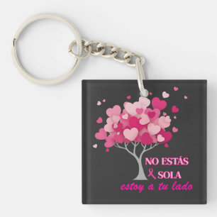 You're not alone in fighting breast cancer key ring
