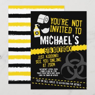 You're not invited invitation