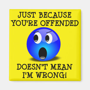 You're Offended But I'm Not Wrong Funny Magnet