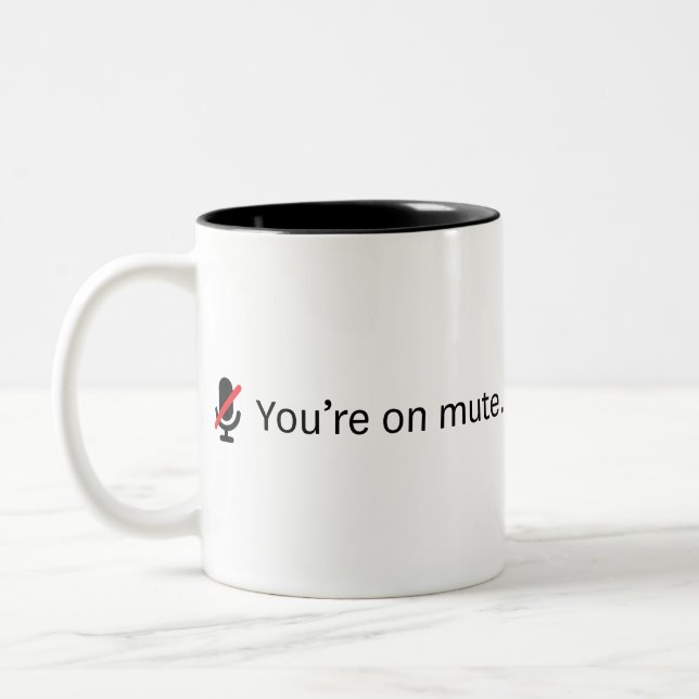 You're on mute. Two-Tone coffee mug (Left)