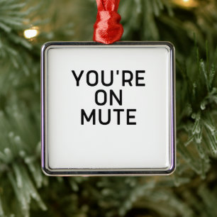 you're on mute work from home metal tree decoration