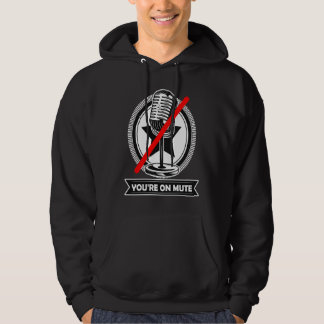 You're on mute You are on mute Vintage Retro Mens Hoodie