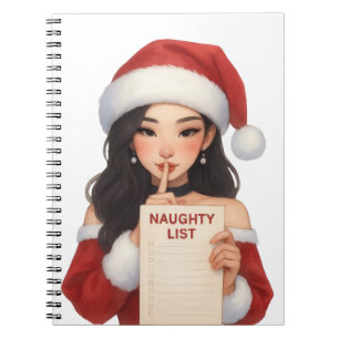 You're on my Naughty List Asian Mrs Clause Notebook