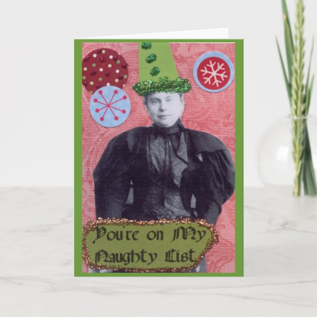 You're on My Naughty List Holiday Card (Front)