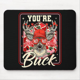 You're One Cool Buck Camouflage Valentine's Day Hu Mouse Pad