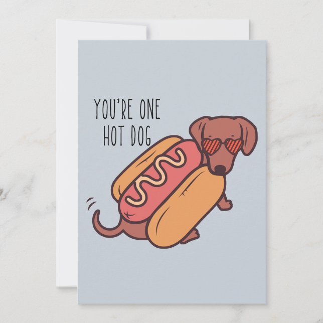 YOU'RE ONE HOT DOG HOLIDAY CARD (Front)